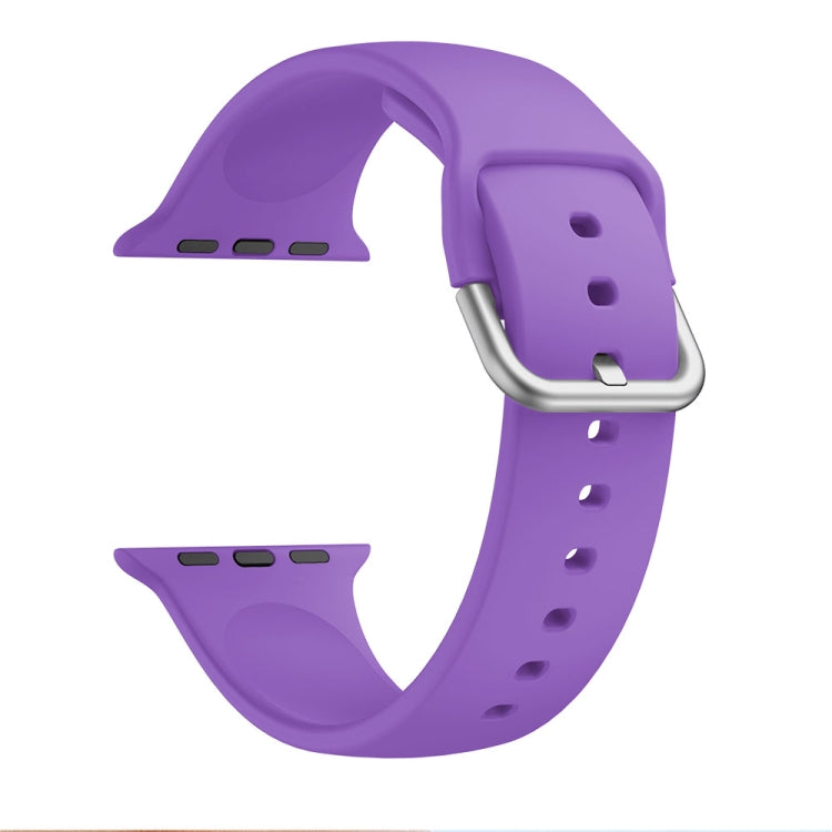 Cinturino di ricambio per cinturino con fibbia in silicone monocolore per Apple Watch Series, 7 41mm / 6 & SE & 5 & 4 40mm / 3 & 2 & 1 38mm, 7 45mm / 6 & SE & 5 & 4 44mm / 3 & 2 & 1 42mm
