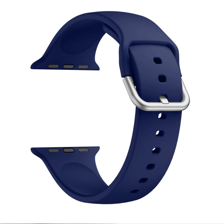 Cinturino di ricambio per cinturino con fibbia in silicone monocolore per Apple Watch Series, 7 41mm / 6 & SE & 5 & 4 40mm / 3 & 2 & 1 38mm, 7 45mm / 6 & SE & 5 & 4 44mm / 3 & 2 & 1 42mm