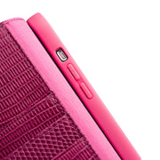 QIALINO Piccola custodia in pelle orizzontale a libro con struttura in coccodrillo con supporto, slot per carte e portafoglio, For iPhone 13, For iPhone 13 Pro, For iPhone 13 Pro Max