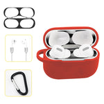 Custodia in silicone per AirPods Pro con gancio e corda