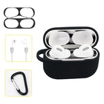 Custodia in silicone per AirPods Pro con gancio e corda