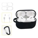 Custodia in silicone per AirPods Pro con gancio e corda