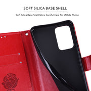 Custodia in pelle PU con vibrazione orizzontale in rilievo rosa con supporto, slot per carte e portafoglio, For Xiaomi Redmi 10