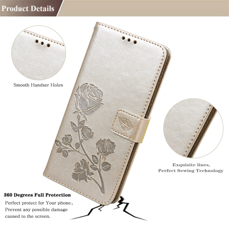 Custodia in pelle PU con vibrazione orizzontale in rilievo rosa con supporto, slot per carte e portafoglio, For iPhone 13 mini, For iPhone 13, For iPhone 13 Pro, For iPhone 13 Pro Max