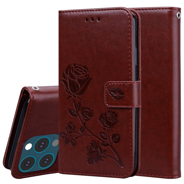 Custodia in pelle PU con vibrazione orizzontale in rilievo rosa con supporto, slot per carte e portafoglio, For iPhone 13 mini, For iPhone 13, For iPhone 13 Pro, For iPhone 13 Pro Max