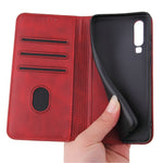 Custodia in pelle a vibrazione orizzontale magnetica con struttura in vitello con supporto, slot per carte e portafoglio, For Huawei P30, For Huawei P30 Pro, For Huawei P40