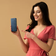 Custodia in pelle a conchiglia orizzontale in stile casual con texture denim con supporto, slot per schede e portafoglio, For Xiaomi 11T Pro