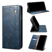 Custodia in pelle a vibrazione orizzontale con texture Crazy Horse cerata semplice con slot per schede, supporto e portafoglio, For Xiaomi 11T Pro