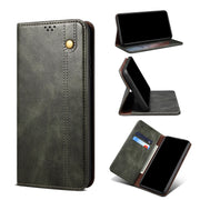 Custodia in pelle a vibrazione orizzontale con texture Crazy Horse cerata semplice con slot per schede, supporto e portafoglio, For Xiaomi 11T Pro