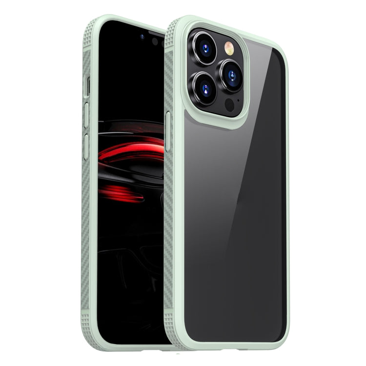 Custodia antiurto per airbag a quattro angoli in fibra di carbonio serie MG TPU + Clear PC, For iPhone 13 mini, For iPhone 13, For iPhone 13 Pro, For iPhone 13 Pro Max