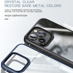 Custodia antiurto per airbag a quattro angoli in fibra di carbonio serie MG TPU + Clear PC, For iPhone 13 mini, For iPhone 13, For iPhone 13 Pro, For iPhone 13 Pro Max