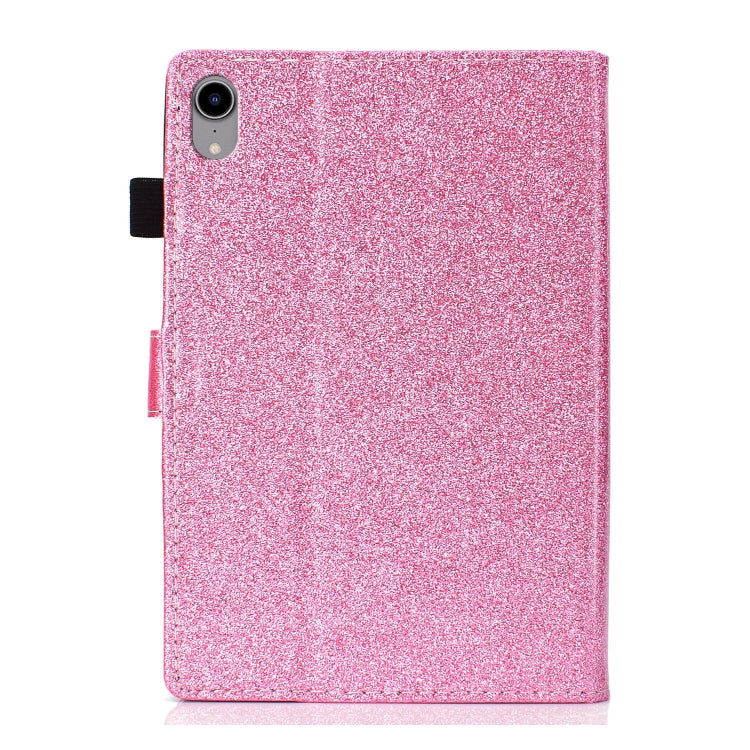 Custodia in pelle con apertura orizzontale in polvere glitterata lucida con supporto e slot per schede e funzione Sleep / Wake-up, For iPad mini 2024 / mini 6