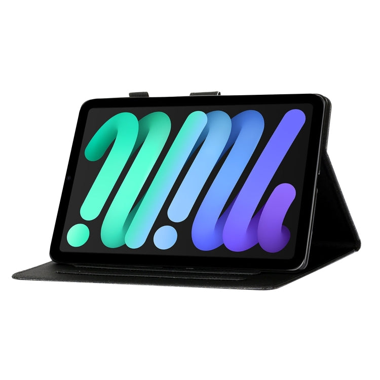 Custodia in pelle con apertura orizzontale in polvere glitterata lucida con supporto e slot per schede e funzione Sleep / Wake-up, For iPad mini 2024 / mini 6