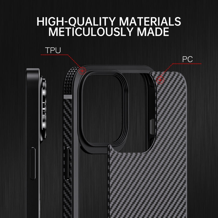iPAKY Custodia antiurto in fibra di carbonio TPU + PC serie MG, For iPhone 13 mini, For iPhone 13, For iPhone 13 Pro, For iPhone 13 Pro Max