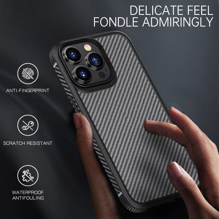 iPAKY Custodia antiurto in fibra di carbonio TPU + PC serie MG, For iPhone 13 mini, For iPhone 13, For iPhone 13 Pro, For iPhone 13 Pro Max