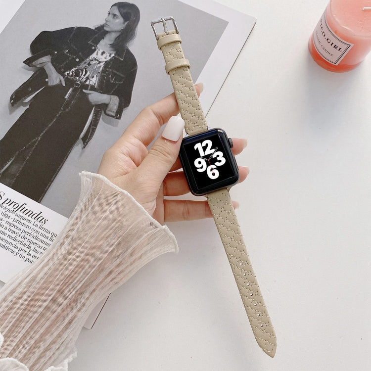 Cinturino di ricambio per cinturino in pelle a scacchi per Apple Watch Series, 7 41mm/6&SE&5&4 40mm/3&2&1 38mm, 7 45mm/6&SE&5&4 44mm/3&2&1 42mm