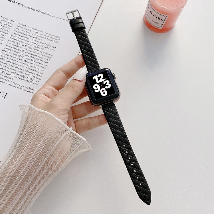 Cinturino di ricambio per cinturino in pelle a scacchi per Apple Watch Series, 7 41mm/6&SE&5&4 40mm/3&2&1 38mm, 7 45mm/6&SE&5&4 44mm/3&2&1 42mm