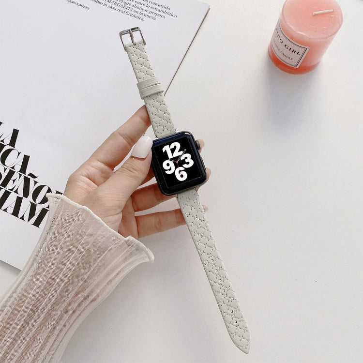 Cinturino di ricambio per cinturino in pelle a scacchi per Apple Watch Series, 7 41mm/6&SE&5&4 40mm/3&2&1 38mm, 7 45mm/6&SE&5&4 44mm/3&2&1 42mm