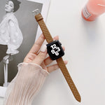 Cinturino di ricambio per cinturino in pelle a scacchi per Apple Watch Series, 7 41mm/6&SE&5&4 40mm/3&2&1 38mm, 7 45mm/6&SE&5&4 44mm/3&2&1 42mm