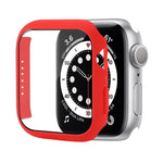 Custodia protettiva per PC antiurto con pellicola in vetro temperato, For Apple Watch Series 9 / 8 / 7 41mm