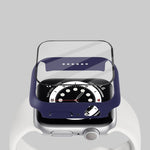 Custodia protettiva per PC antiurto con pellicola in vetro temperato, For Apple Watch Series 9 / 8 / 7 41mm