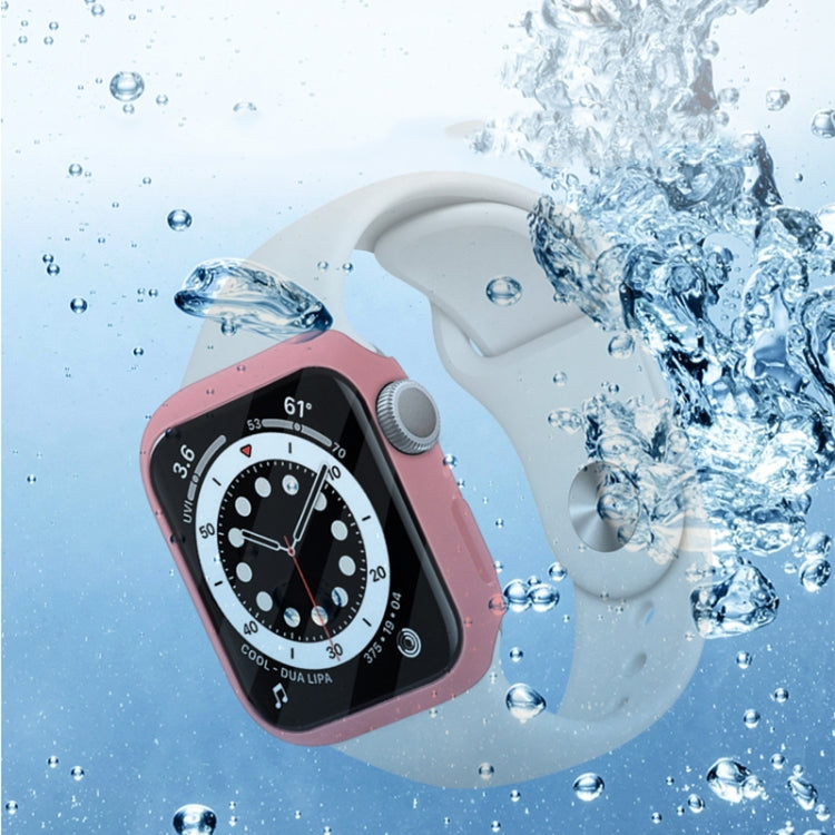 Custodia protettiva per PC antiurto con pellicola in vetro temperato, For Apple Watch Series 9 / 8 / 7 41mm
