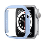 Custodia protettiva per PC antiurto con pellicola in vetro temperato, For Apple Watch Series 9 / 8 / 7 45mm