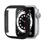Custodia protettiva per PC antiurto con pellicola in vetro temperato, For Apple Watch Series 9 / 8 / 7 45mm