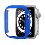 Custodia protettiva per PC antiurto con pellicola in vetro temperato, For Apple Watch Series 9 / 8 / 7 45mm