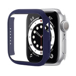 Custodia protettiva per PC antiurto con pellicola in vetro temperato, For Apple Watch Series 9 / 8 / 7 45mm