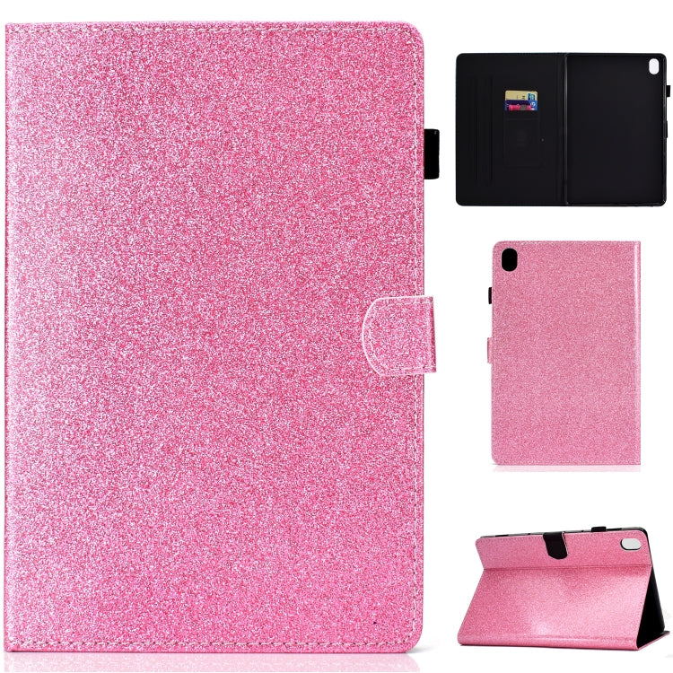 Custodia in pelle flip orizzontale con vernice glitterata in polvere con supporto e slot per schede, For Huawei MediaPad M6 8.4, For Huawei MediaPad M6 10.8, For Huawei MediaPad T3 7.0, For Huawei MediaPad T3 10.0