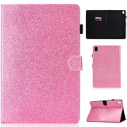 Custodia in pelle flip orizzontale con vernice glitterata in polvere con supporto e slot per schede, For Huawei MediaPad M6 8.4, For Huawei MediaPad M6 10.8, For Huawei MediaPad T3 7.0, For Huawei MediaPad T3 10.0