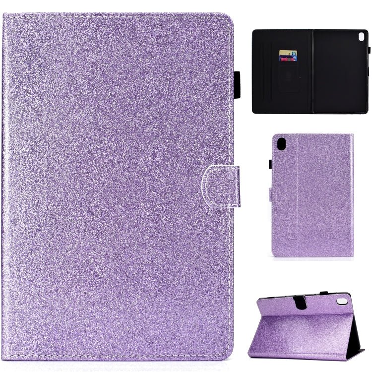 Custodia in pelle flip orizzontale con vernice glitterata in polvere con supporto e slot per schede, For Huawei MediaPad M6 8.4, For Huawei MediaPad M6 10.8, For Huawei MediaPad T3 7.0, For Huawei MediaPad T3 10.0