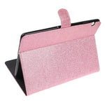 Custodia portafoglio in pelle glitterata per tablet