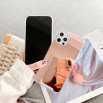 Custodia per telefono a specchio con placcatura di lusso a quattro gocce in TPU + acrilico, For iPhone 13 Pro Max, For iPhone 13 Pro, For iPhone 13, For iPhone 13 mini