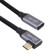 Cavo dati a gomito da USB-C/tipo-C maschio a USB-C/tipo-C femmina, 0.5m, 1m, 1.5m, 2m
