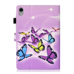 Custodia in pelle a ribalta orizzontale con disegno colorato con supporto e slot per schede e funzione Sleep / Wake-up, For iPad mini 2024 / mini 6