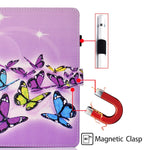 Custodia in pelle a ribalta orizzontale con disegno colorato con supporto e slot per schede e funzione Sleep / Wake-up, For iPad mini 2024 / mini 6