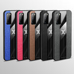 Custodia protettiva in TPU antiurto con tessuto per cuciture XINLI con supporto per anello, For Samsung Galaxy S20, For Samsung Galaxy S20 FE, For Samsung Galaxy S20+, For Samsung Galaxy S20 Ultra, For Samsung Galaxy S21 5G                             ...