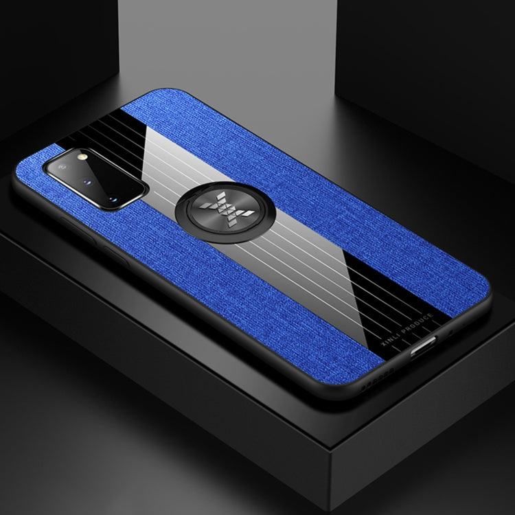 Custodia protettiva in TPU antiurto con tessuto per cuciture XINLI con supporto per anello, For Samsung Galaxy S20, For Samsung Galaxy S20 FE, For Samsung Galaxy S20+, For Samsung Galaxy S20 Ultra, For Samsung Galaxy S21 5G                             ...