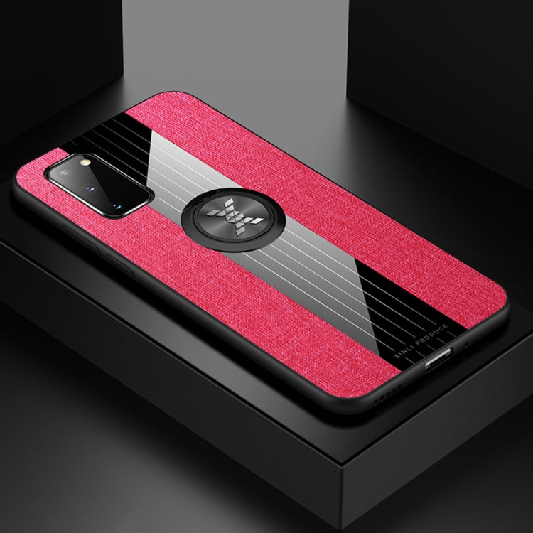Custodia protettiva in TPU antiurto con tessuto per cuciture XINLI con supporto per anello, For Samsung Galaxy S20, For Samsung Galaxy S20 FE, For Samsung Galaxy S20+, For Samsung Galaxy S20 Ultra, For Samsung Galaxy S21 5G                             ...