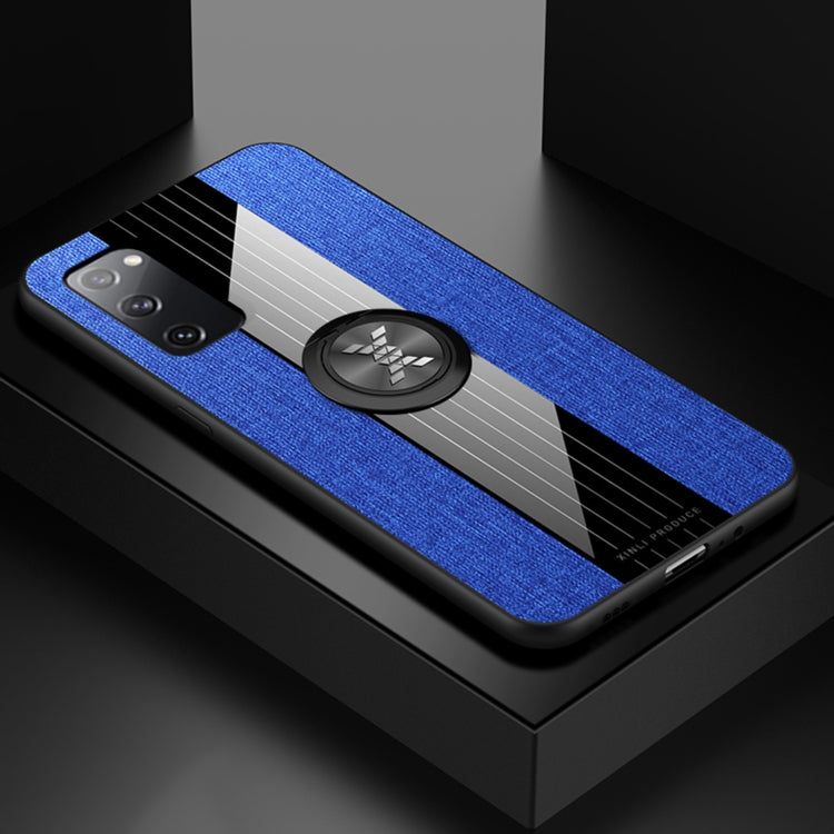 Custodia protettiva in TPU antiurto con tessuto per cuciture XINLI con supporto per anello, For Samsung Galaxy S20, For Samsung Galaxy S20 FE, For Samsung Galaxy S20+, For Samsung Galaxy S20 Ultra, For Samsung Galaxy S21 5G                             ...