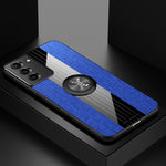 Custodia protettiva in TPU antiurto con tessuto per cuciture XINLI con supporto per anello, For Samsung Galaxy S20, For Samsung Galaxy S20 FE, For Samsung Galaxy S20+, For Samsung Galaxy S20 Ultra, For Samsung Galaxy S21 5G                             ...