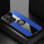 Custodia protettiva in TPU antiurto con tessuto per cuciture XINLI con supporto per anello, For Samsung Galaxy S20, For Samsung Galaxy S20 FE, For Samsung Galaxy S20+, For Samsung Galaxy S20 Ultra, For Samsung Galaxy S21 5G                             ...