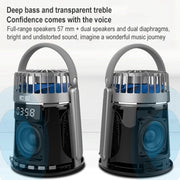 Altoparlante doppia sveglia Bluetooth wireless SOAIY K8 con piccola ventola