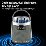 Altoparlante doppia sveglia Bluetooth wireless SOAIY K8 con piccola ventola