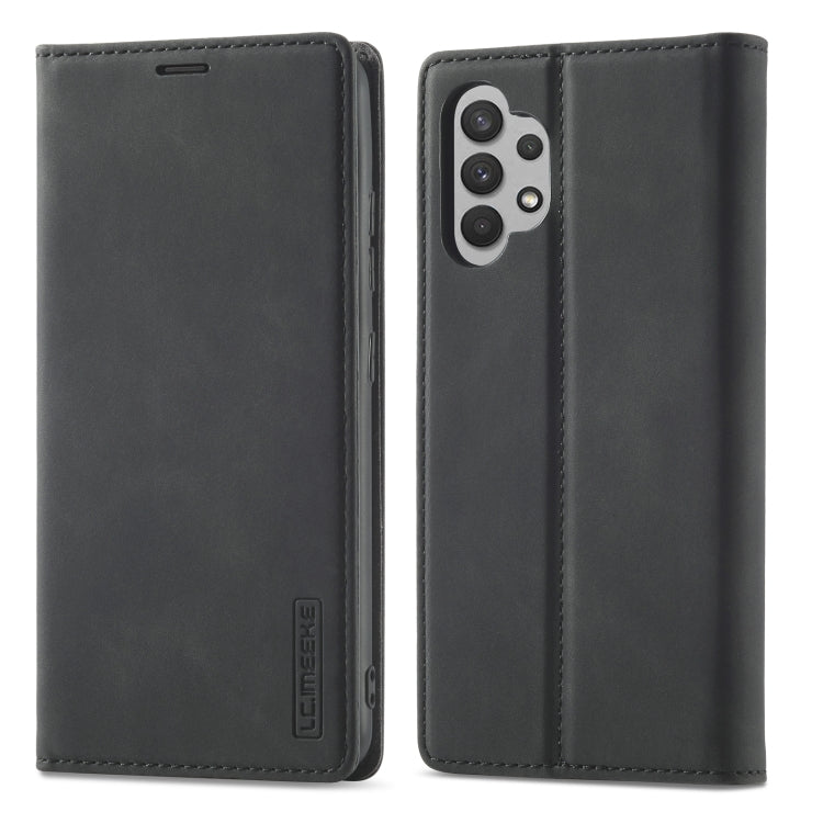 LC.IMEEKE Forte magnetismo Ultra-sottile orizzontale Flip Matte TPU + Custodia in pelle PU con supporto e slot per carte e portafoglio, For Samsung Galaxy A32 5G