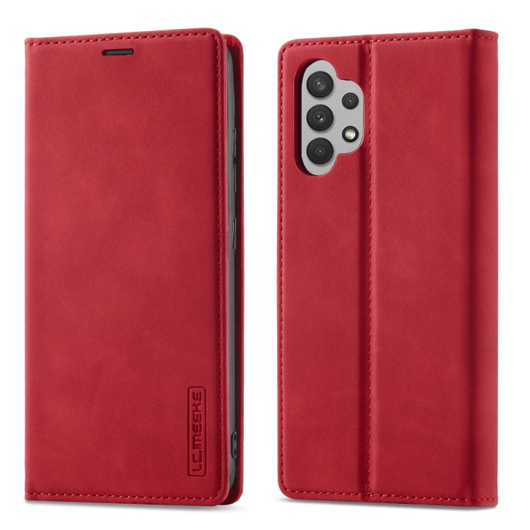LC.IMEEKE Forte magnetismo Ultra-sottile orizzontale Flip Matte TPU + Custodia in pelle PU con supporto e slot per carte e portafoglio, For Samsung Galaxy A32 5G