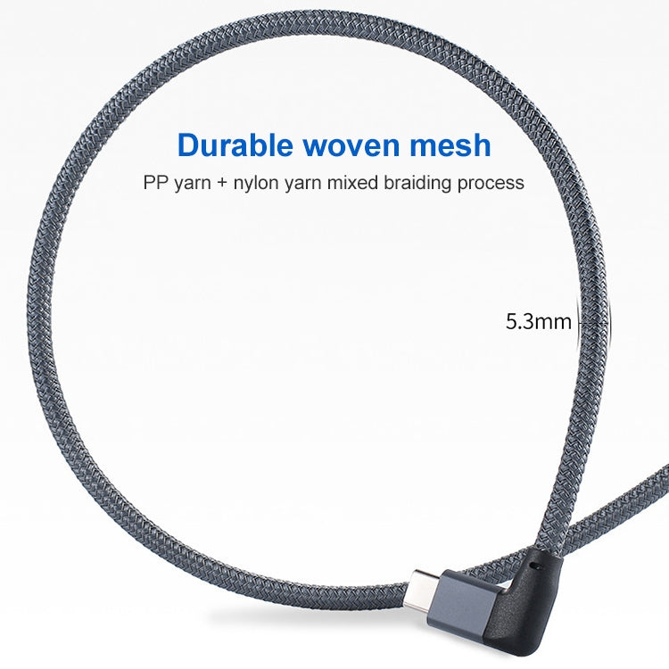 Cavo USB-C 100W a gomito con trasmissione dati e video