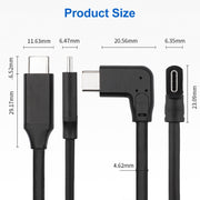 60W 3A USB-C / Type-C maschio a USB-C / Type-C Gomito PD Cavo per cintura magica a ricarica rapida, 0.5m, 1m, 2m